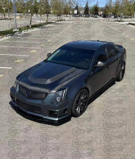 2009-2015 Cadillac CTS-V V2 SDP Style Carbon Fiber Cowl Hood
